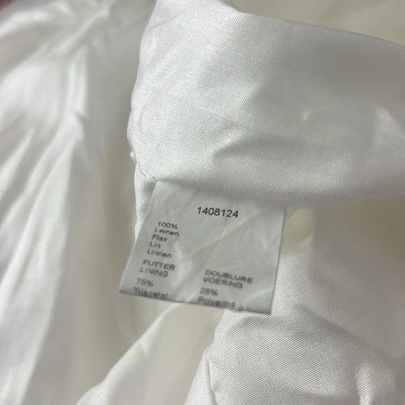 claudia Strater white sleeveless flax- linen button down midi dress - Picture 7 of 9